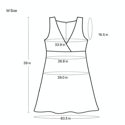 Sleeveless Dress — Black Upcycled Kimono Fabric with Waterside Botanical Motif