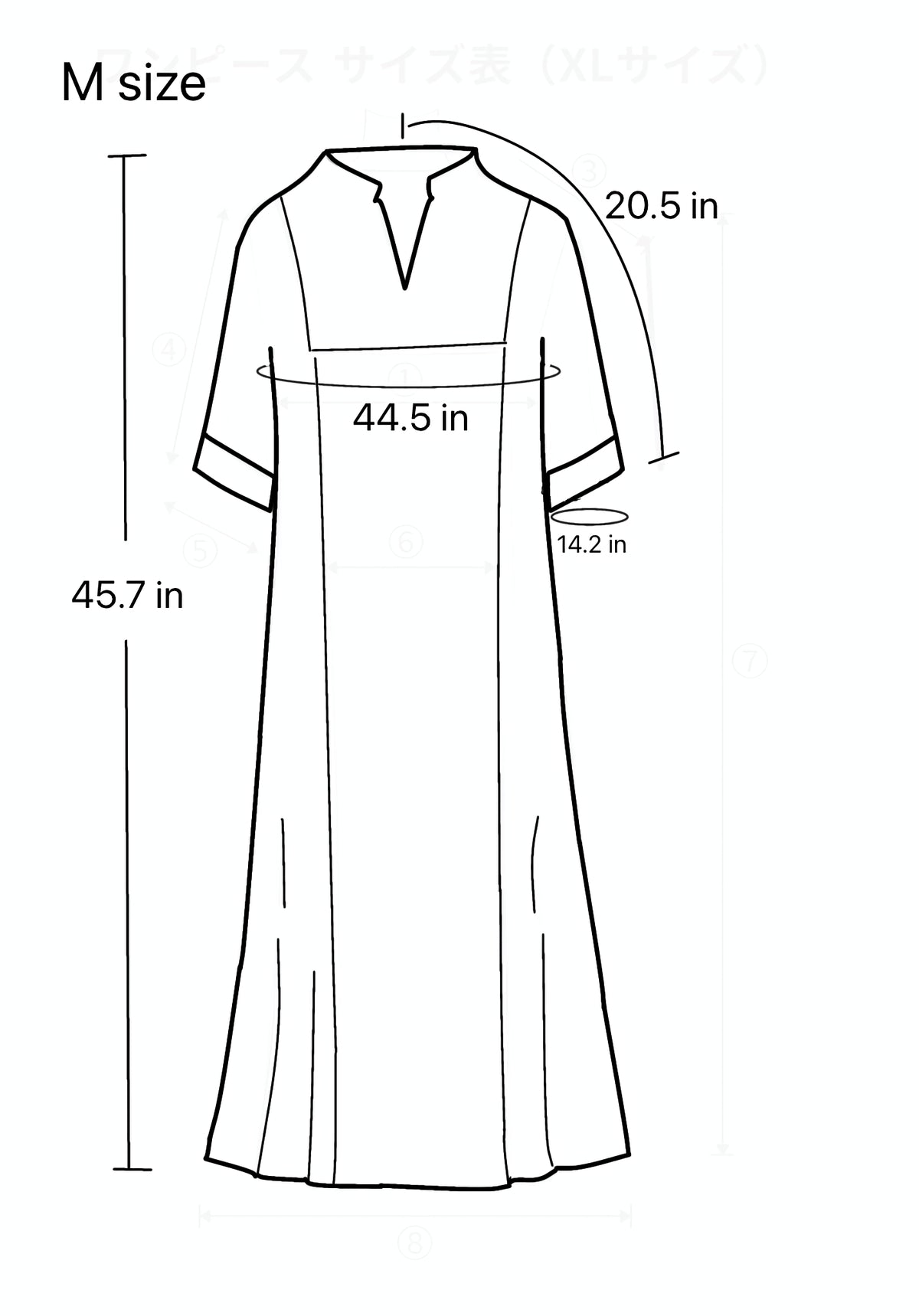 Split-Neck Long Dress, Navy Geometric and Botanical Motifs, Upcycled Kimono Fabric