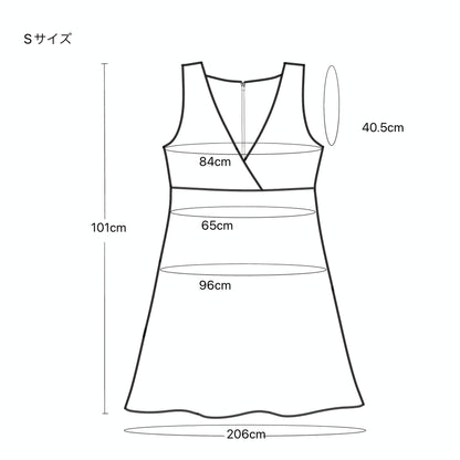 Sleeveless Dress — Black Upcycled Kimono Fabric with Floral Fan Motif