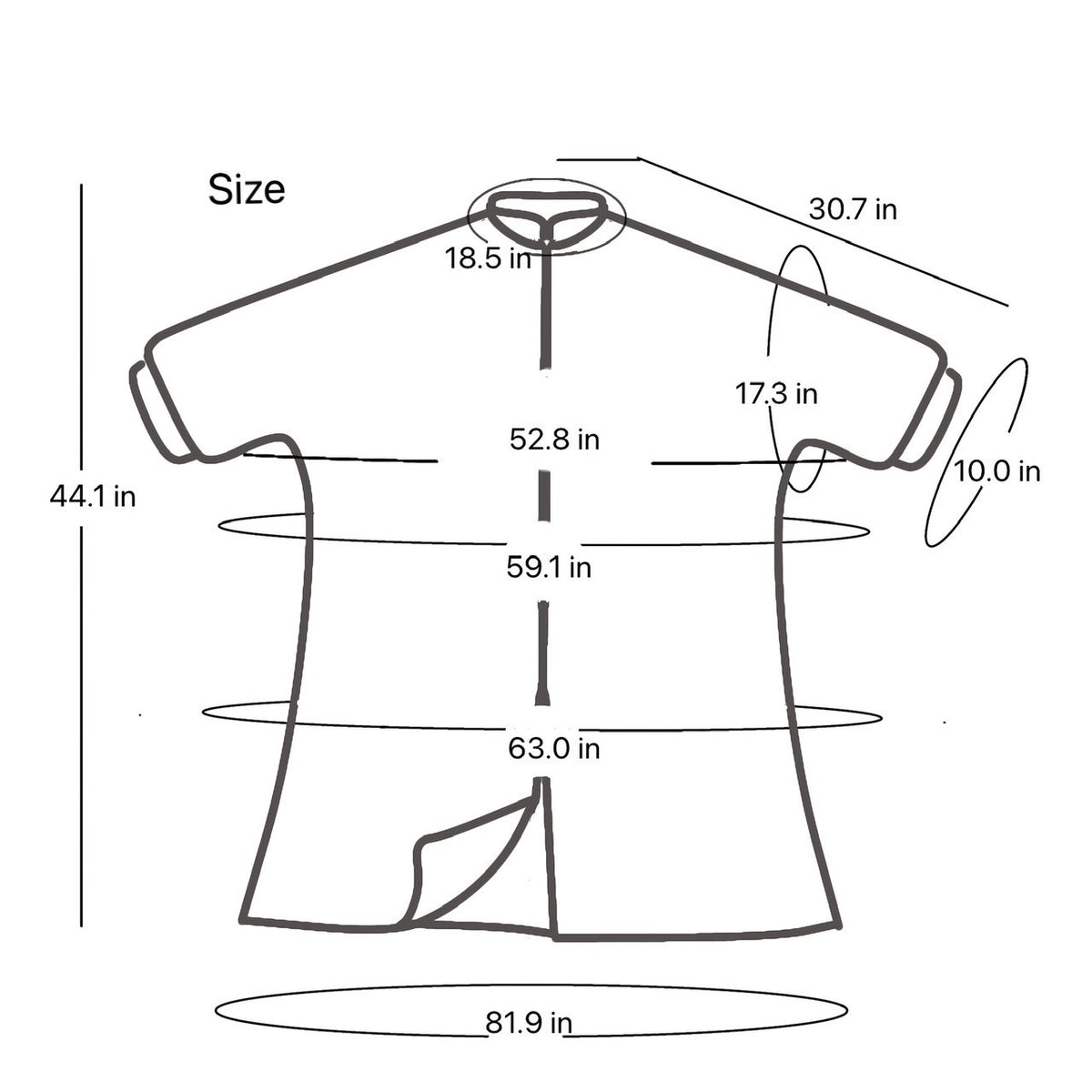 グレー 菱形と幾何学文様 ロングシャツワンピース 着物リメイク 一点物