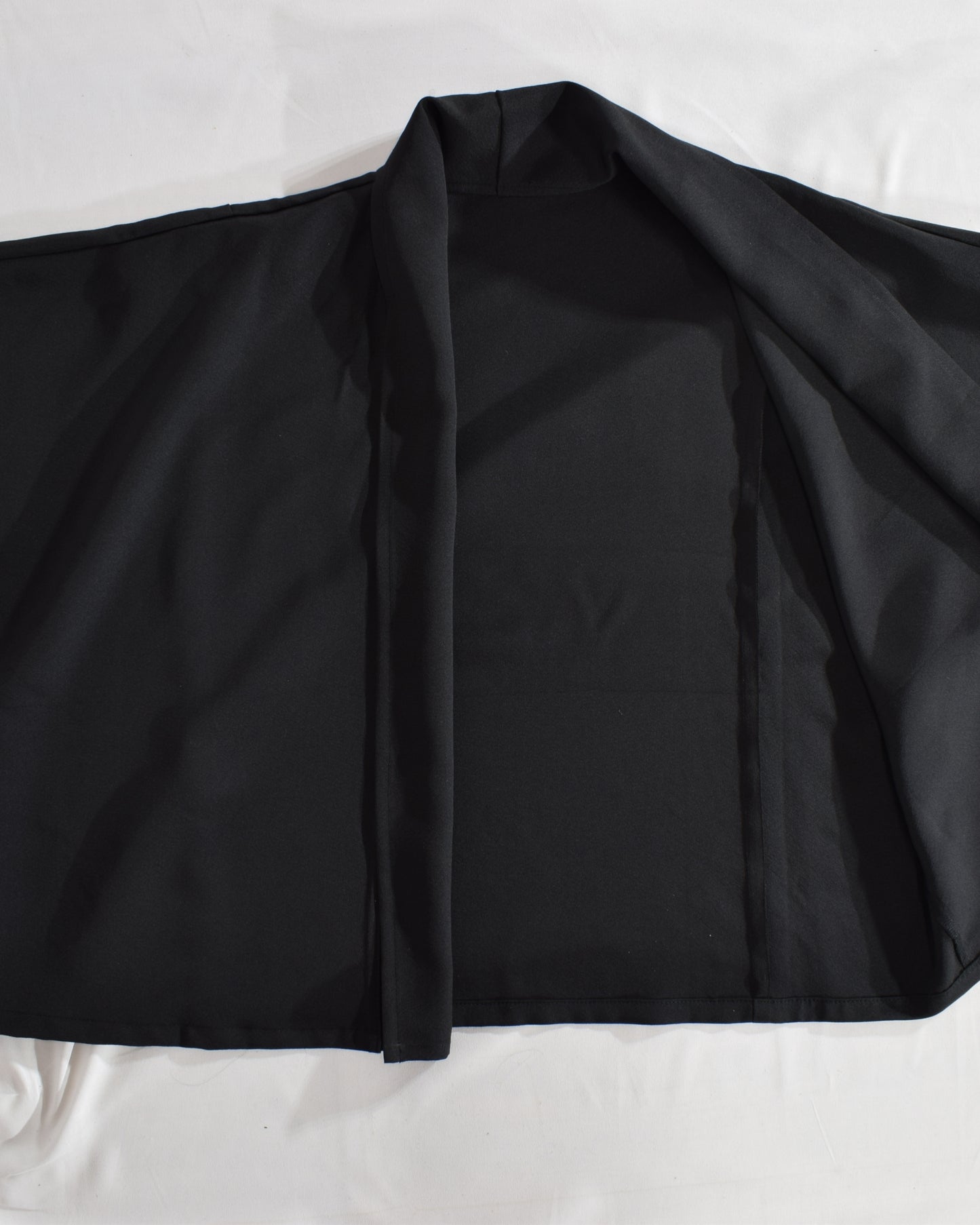 Wrap Skirt & Jacket Set — Floral Landscape Motif in Black Tomesode Silk