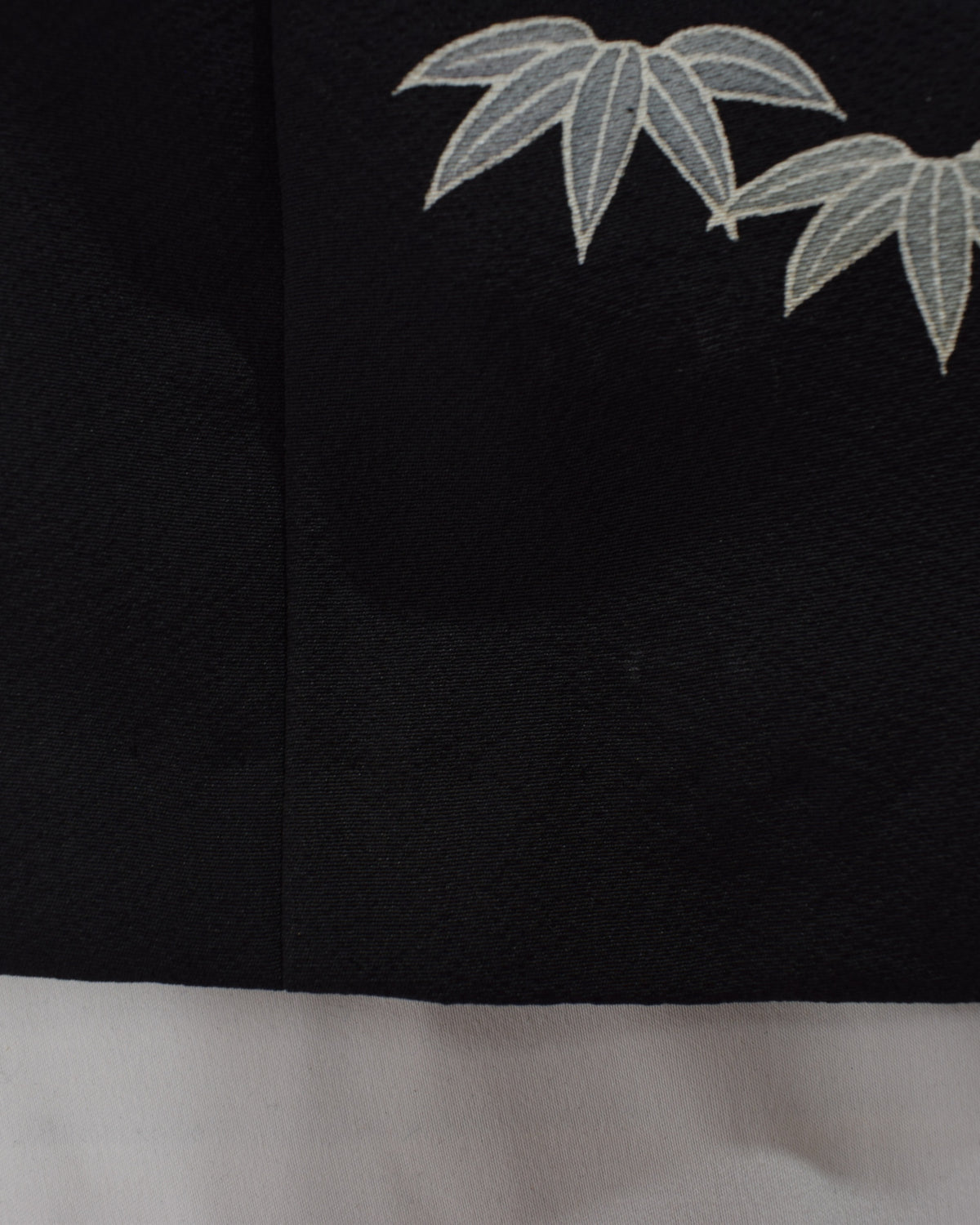 A-Line Sleeveless Dress, Black Crane and Floral Motifs, Upcycled Kimono Fabric