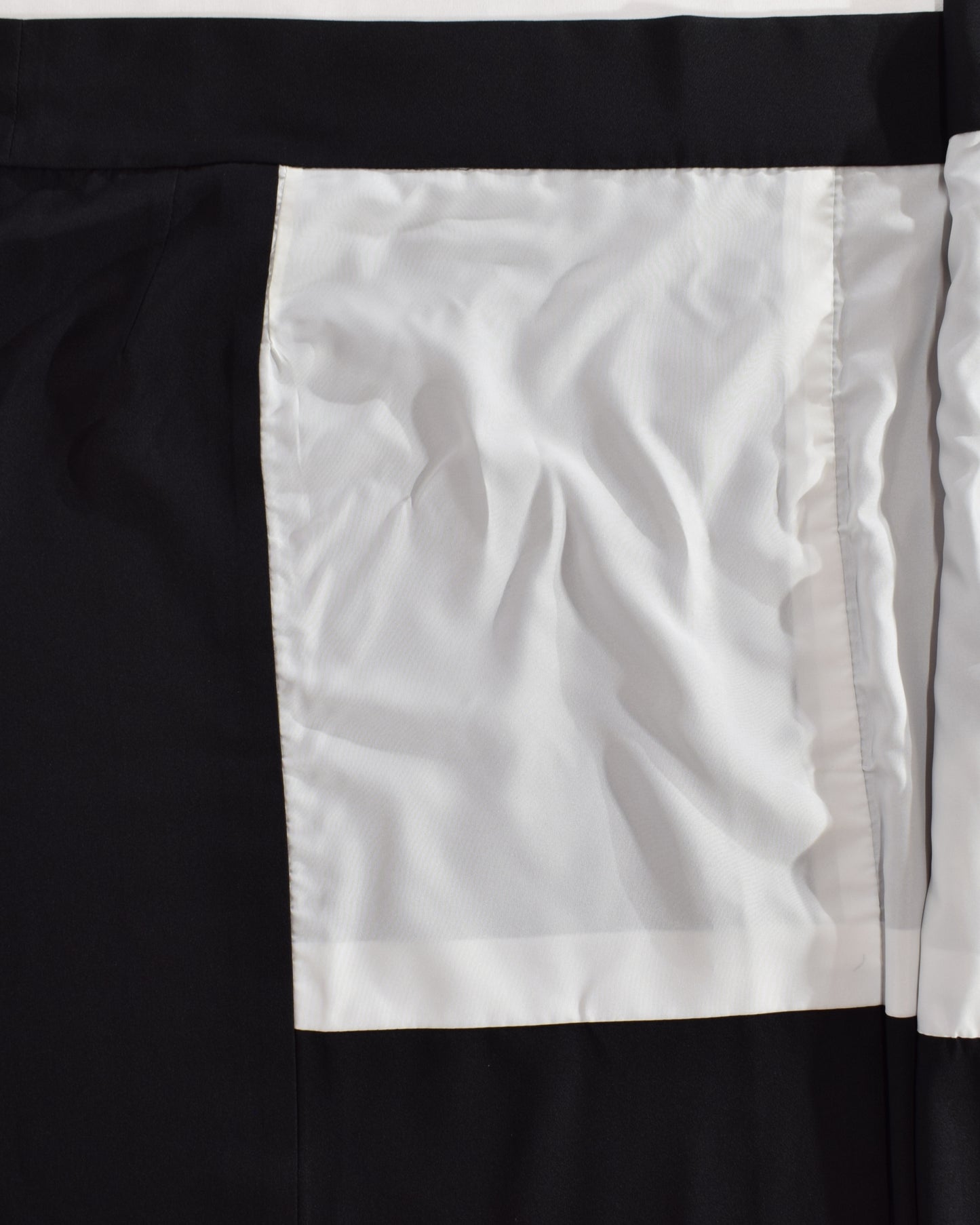Wrap Skirt — Black Upcycled Kimono Fabric with Branch Blossom Motif