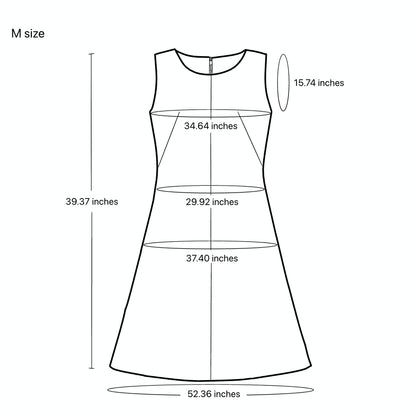 グリーン もみじ柄 Aラインノースリーブワンピース 着物リメイク 一点物